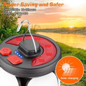 2025 nuevo 6 modos recargable USB Solar plegable LED tienda de luz con gancho colgante carga del teléfono lámpara de Camping iluminación fotográfica - Product Image 4