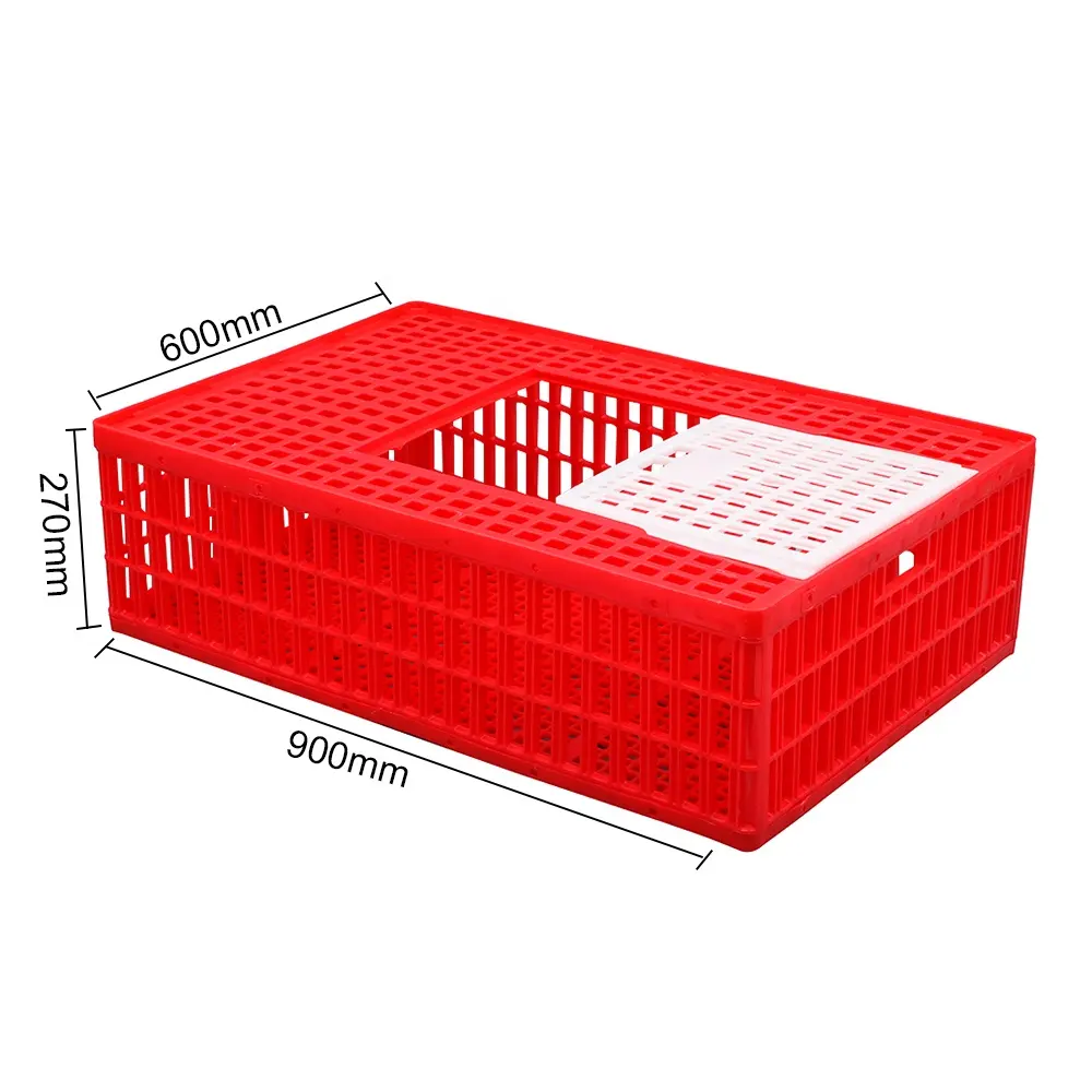 非常に強力な35.43 "* 23.6" * 10.6 "高強度プラスチック鶏肉輸送ケージバスケット/キャリングケージ