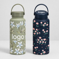 Botol Termos Olahraga Space-flask Kapasitas Besar 1L Vakum Terisolasi Cangkir Baja Tahan Karat 304 Untuk Penggunaan di Rumah