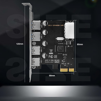 Tarjeta de Expansión PCIe X1 a 4 Puertos USB 3.0 Externos con Alimentación de 4 Pines Express