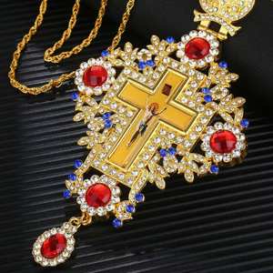 Collana croce ortodossa gesù crocifx pendenti chiesa religiosa regalo preghiera cattolica Decor gioielli <span class=keywords><strong>icona</strong></span> per donna uomo - Product Image 4