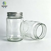 Pot en verre étroit et haut de 300 ml, récipient à visser de qualité alimentaire pour l'emballage de sauces et de pâtes maison