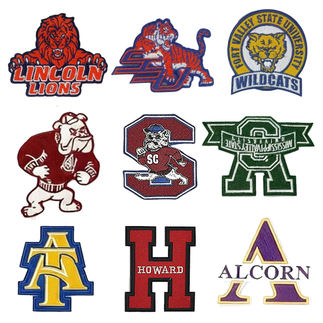 Custom Wholesale Logo Iron-on Patches Lion Tiger Full Embroidery Machine Computerized Patches for Hats Bags Clothing
