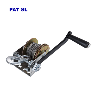 高品质迷你手动便携式单向手动绞车800磅手摇小绞车，带钢丝绳，带彩色镀锌齿轮 - Product Image 1