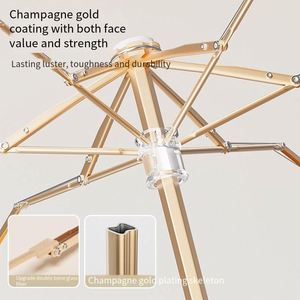 Parapluie pliant compact 6K 6 mini avec protection UV, personnalisable avec logo, idéal pour les cadeaux d'entreprise d'été, vente en gros avec sac fourre-tout - Product Image 3