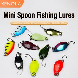 Leurre de pêche en forme de cuillère dorée avec hameçon pour la pêche à la truite et au bar en lac et en ruisseau - Product Image 5