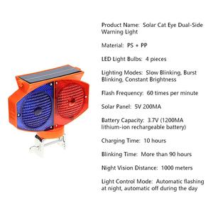 Luce Lampeggiante Solare con Sensore, Luce di Avvertimento LED Automatica Stroboscopica per <span class=keywords><strong>Traffico</strong></span>, Supporti di Installazione Multipli - Product Image 2