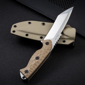 Cuchillo de Combate Táctico EDC de Acero Inoxidable Titan de Alta Calidad con Mango G10 para Personalización DIY y OEM - Product Image 3