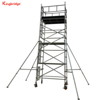 Andamio Móvil de Aluminio Kingbridge de 6 Metros de Altura, Andamio de Fácil Montaje, Escalera de Andamio, Material de Aluminio Duradero