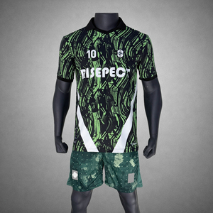 Maillot de football personnalisable à col polo en V, séchage rapide, anti-humidité pour une performance optimale le jour du match - Product Image 1