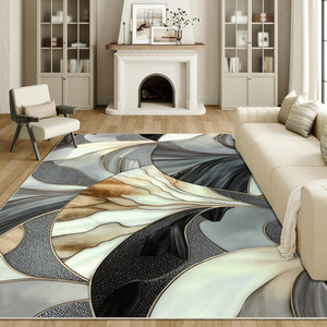 <span class=keywords><strong>Tapis</strong></span> moderne abstrait en polyester pour camping et voyage, avec envers antidérapant en TPR, à poils ras, lavable en machine, tufté et tressé, adapté aux animaux domestiques - Product Image 4