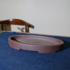 Maceta ovalada de arcilla morada sin agujeros para plantar bonsáis y paisajismo - Product Image 2
