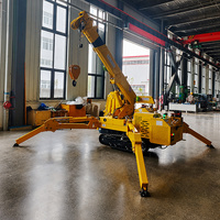 Mini-grue araignée de 2 tonnes avec une hauteur de levage de 7 mètres pour les projets de manutention de machines en entrepôt sur site
