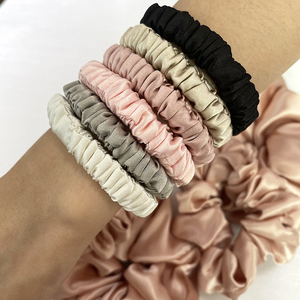 Big Size 16/19/22 Momme100% Silk <strong>Scrunchies</strong> 6A Grade Fashion Circle Silk Scrunchie