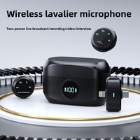Microphone Lavalier Magnétique Sans Fil K31pro avec Connecteurs 8 broches et USB Type-C pour Diffusion en Direct et Enregistrement Audio