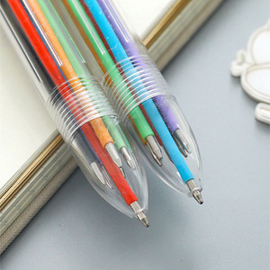 Yusheng Stationery Click Button <b>Ballpoint</b> <b>Pen</b> 6 Colors Plastic Office School Use - Product Image 4