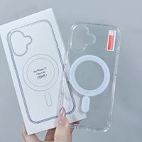 Coque de Téléphone Magnétique Transparente pour iPhone 17, Étui pour iPhone 17 Pro Max