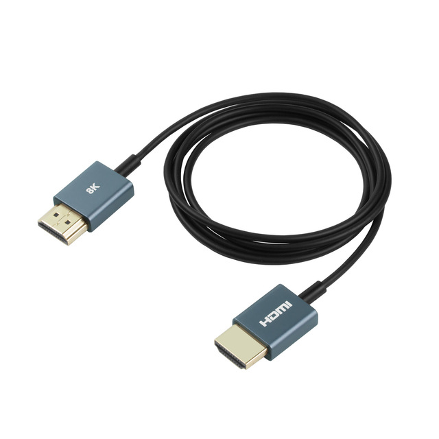 Ultra-thin Flexible OD 2.5mm HDMI to Micro/mini HDMI/HDMI Coaxial Cable, 8K HD Audio/video Cable for Cameras and Monitors