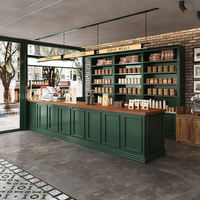 Comptoir de café de luxe, écologique, durable, en acier inoxydable |   Conception complète de kiosque de café |   Intérieurs personnalisés de bars à café pour la vente au détail