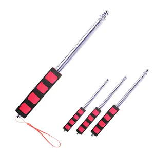 Cheap 1 meter Hand Held Stainless Steel with Sponge handle Telescopic Advertising Tour Guide Flag Pole