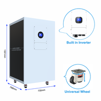 SUNPOK 51.2V 15kWh 6kW Système Solaire Tout-en-un avec Onduleur 6kW Intégré, Batterie de Stockage d'Énergie Domestique Lithium-Ion 300Ah, CAN Grid Smart BMS