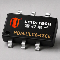 Diode TVS unidirectionnelle HDMIULC6-4SC6 SOT-26 5V 0.3pF 4 lignes pour l'électronique grand public et les équipements de communication