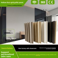 Panneaux de grille gaufrés insonorisants en fibre de bambou et PVC, revêtements muraux et de plafond modernes, panneaux de fond de télévision