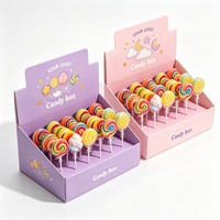 Boîte de présentation de bonbons en gros pour comptoir, présentoir de marché de haute qualité, boîte en papier pour bonbons