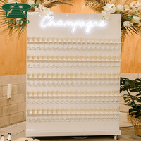 Porte-bouteilles de vin décoratifs pour événements de fête Champagne Wall Backdrop