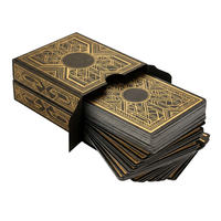 Cartes à Jouer de Luxe Personnalisées en Feuille d'Or, Boîte Cadeau de Poker Premium Imprimée, Recyclable, Finition UV Double Face pour la Famille