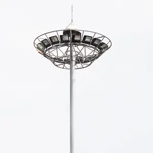 Thích hợp cho các sân golf sân bay đa giác mạ kẽm cực LED chiếu sáng 35m cao cột đèn