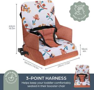 Cojín Elevador para Niños Pequeños para Cocina y Comedor (6 Meses-3 Años) - Portátil, Ligero, Plegable, con Correa para el Hombro - Product Image 2