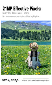 64 ميجابكسل مجموعة معدنية محمولة بدون مرآة 16X تكبير رقمي وسيلفي وظيفة الجمال دقة فيديو 4K أفضل كاميرا رقمية - Product Image 5