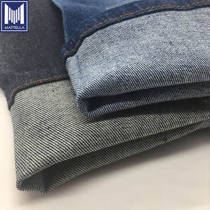 Tissu en denim recyclé extensible de haute qualité, 98% coton, 2% élasthanne, teint en fil, style sergé, pour jeans et leggings pour hommes, technique de tissage - Product Image 2