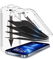 Kit de protection d'écran pour iPhone 14 15 16 17 18 Pro Max, installation facile, confidentialité garantie, sans bords blancs, sans bulles