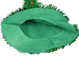 Topi pesta lucu Natal topi Santa Claus berkilau perada topi pohon Natal