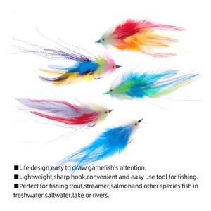 2/0 #   Hameçons à ruban multicolores - Leurres réalistes <span class=keywords><strong>pour</strong></span> la pêche au brochet, à la truite et aux gros poissons d'<span class=keywords><strong>eau</strong></span> <span class=keywords><strong>douce</strong></span> - Product Image 4