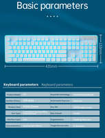 Clavier à membrane L1 entièrement métallique, sans fil, silencieux, rétroéclairé, filaire, pour PC portable
