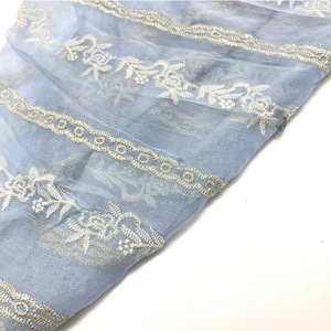 Nouvelle mousseline de soie crêpe brodé rayonne PP fil mode vêtements pour enfants princesse jupe Stock approvisionnement tissu - Product Image 5