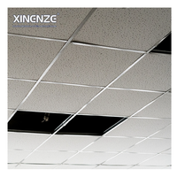 Plaques de plafond suspendu en fibres minérales 2x2, acoustiques, résistantes à l'humidité, au feu et à la moisissure