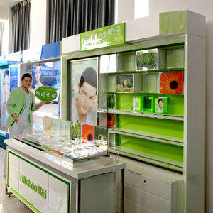 Support d'exposition de luxe moderne en acrylique pour salon de beauté, présentoir métallique pour produits cosmétiques et soins de la peau, idéal pour les boutiques et les vitrines en bois. - Product Image 2