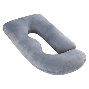 Almohada de <span class=keywords><strong>Embarazo</strong></span> en Forma de J para Dormir de Lado con Funda Extraíble y Lavable, Soporte para Vientre, Cadera y Piernas - Product Image 6