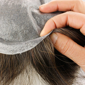 Commercio all'ingrosso brasiliani del virgin dei <span class=keywords><strong>capelli</strong></span> umani marrone colore dei <span class=keywords><strong>capelli</strong></span> di formato 7x9 pollici sottile pizzo traspirante uomini dei <span class=keywords><strong>capelli</strong></span> umani parrucchino - Product Image 6