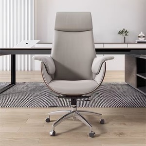 Chaise de bureau moderne à dossier haut en cuir PU, chaise de direction ergonomique pivotante pour la maison, le bureau et l'usage commercial - Product Image 2