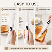 Couteau à beurre chauffant professionnel pour beurre dur, fromage, miel, beurre de cacahuète, rechargeable 2600mAh, outil de cuisine