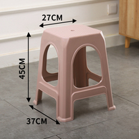 Tabourets empilables en plastique souple extra épais pour adultes, chaises de salle à manger et bancs en plastique multi-usages pour enfants