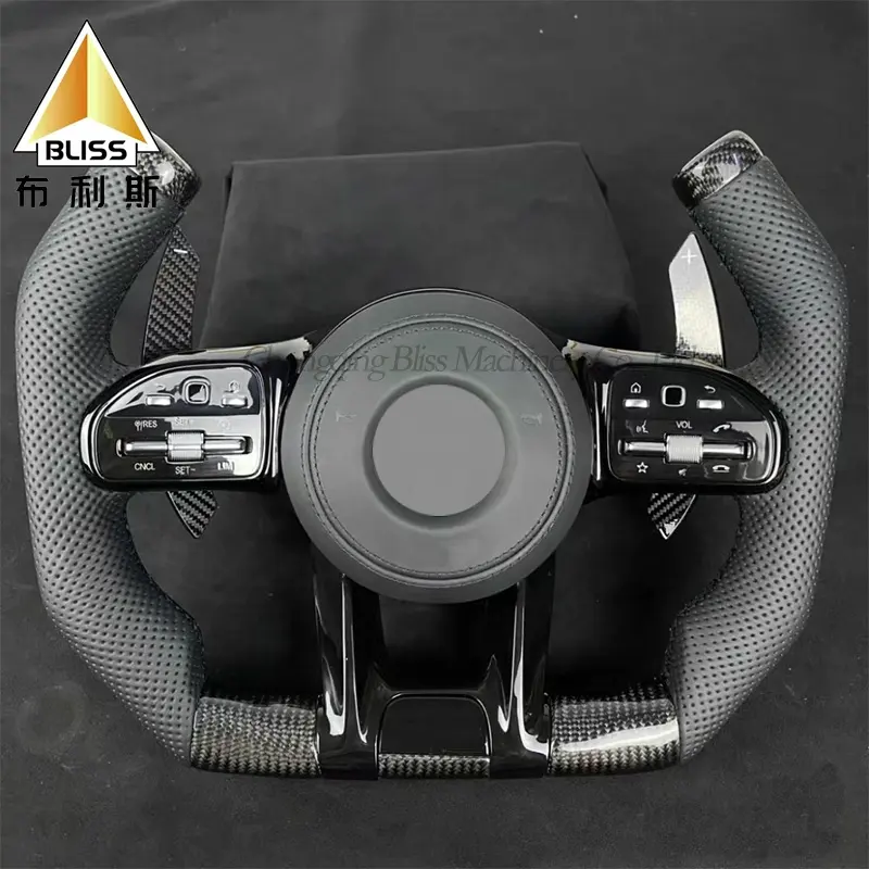 Universal-modifiziertes Auto-Lenkrad Led Sport-Spielzeug Carbonfaser-Spinner-Knöpferdückel Lenkrad für Mercedes Benz A200