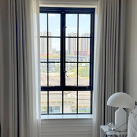 Ventanas Arqueadas y Elegantes de Vidrio Curvo de Aleación de Aluminio, Estilo Francés Retro, para Salas de Estar y Baños