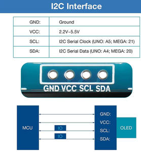0,96 inch OLED-displaymodule I2C 128x64 SSD1306 wit OLED-scherm DIP-interface displaybord - Product Image 5