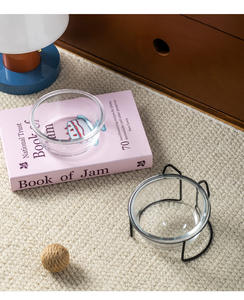 ชามอาหารสัตว์เลี้ยงแบบแก้วลา<span class=keywords><strong>ย</strong></span>เรียบ ปลอดสารพิษ เป็นมิตรกับสิ่งแวดล้อม พร้อมขาตั้งเหล็ก สำหรับสุนัขและ<span class=keywords><strong>แมว</strong></span> ขา<span class=keywords><strong>ย</strong></span>ส่ง - Product Image 5